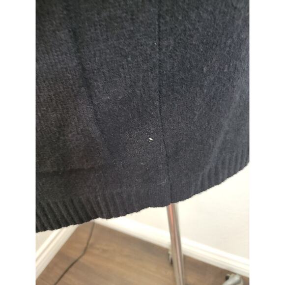 Halogen Open Cardigan OS One Size Black 100% Cashmere Short Sleeves Pockets - Picture 5 of 10